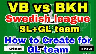 VB vs BKH dream11 team football match Swedish league match full Prediction GL team