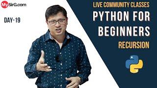 Recursion in Python  LIVE Community Classes  MySirG