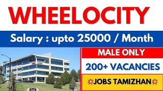 25000 salary Wheelocity Direct Recruitment 2024 Trichy Ariyalur  Perambalur  Pudukkottai Jobs