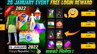 26 January Event Free Fire 2022  Republic Day Event Free Fire  Free Fire New Event 26 January 2022