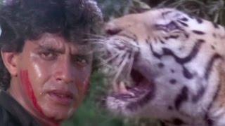 Mithun Chakraborty fights with a Tiger - Hum Se Hai Zamana Action Scene 5