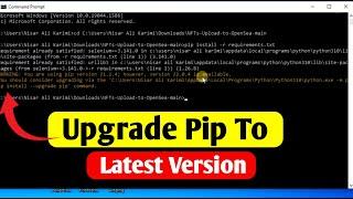 How To Upgrade Pip Version in Python Window  Pip Upgrade Command Windows