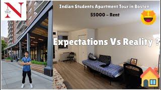 Northeastern University $5000 Apartment Tour in USA  Boston  Off Campus Housing  Indian Students