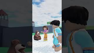 Freddy Fazbear meets Dora & Diego  #shorts