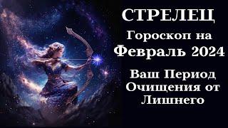 СТРЕЛЕЦ - ФЕВРАЛЬ 2024 Ваш Период Очищения от Лишнего┃#гороскоп #стрелец #февраль #2024 #топ #успех