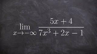 Learn how to evaluate a limit at infinity