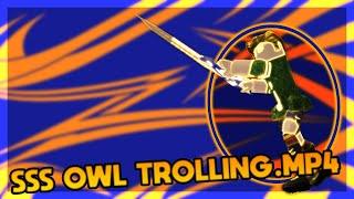 Ro Ghoul - SSS OWL TROLLING.MP4  Ro Ghoul Noob Trolling - Roblox Ro Ghoul Trolling