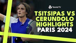 Stefanos Tsitsipas vs Francisco Cerundolo Match Highlights   Paris 2024 Highlights