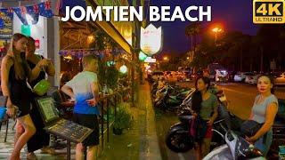 4K Walking Jomtien beach. The most popular beach in Pattaya. Thailand today 2024