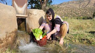 High pressure springs in the village of Iran  village lifestyle of Iran