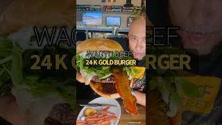 A 24 K GOLD BURGER in VEGAS for $28#vegas #shortsfood #vegasfood #vegaslocal #lasvegas  #foodie