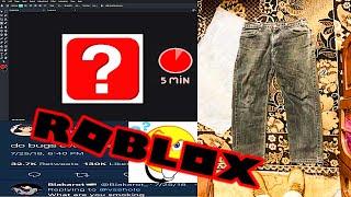 5 MINUTE CHALLENGE roblox clothing designing challenge