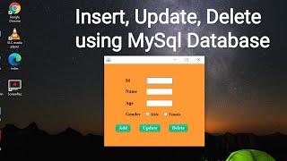 Insert update delete in MySql Database using Netbeans JFrame Xampp  2021 