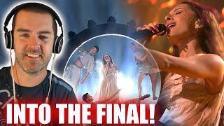 Eden Golan REACTION - Hurricane LIVE - Israel Second Semi Final   Eurovision 2024