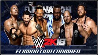 WWE 2K16 - 6-Man Elimination Chamber Match - Gameplay