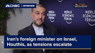 Full interview Irans foreign minister on Israel Houthis as tensions escalate in the Red Sea