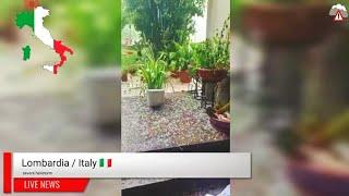 Massive hailstorm hits the Italian region of Lombardy