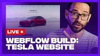 LIVE WEBFLOW designing Teslas Website