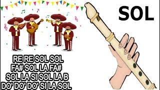 Las mañanitas flauta dulce fácil tutorial con animación easy flute recorder