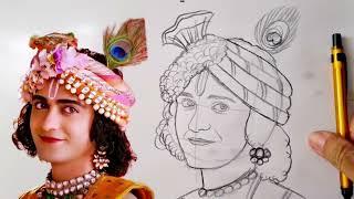 Sumedh Mudgalkar Drawing  Radhakrishna serial drawing