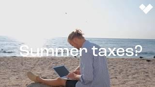 Taxes on Vacay?  Ditch Summer Taxes  1040.com Ads