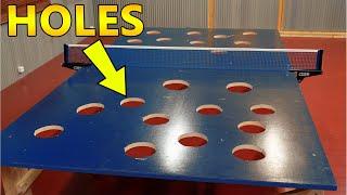 Ping Pong Table Full Of Holes