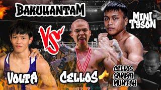 CELLOS SAMPAI MUNTAH  - VOLTA VS CELLOS DAN PRASTIO MINI TYSON - PETINJU AMATIR VS PRO 