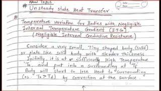 HT Lect.  26  Unsteady state heat transfer  Lumped heat capacity analysis  Thermocouple time