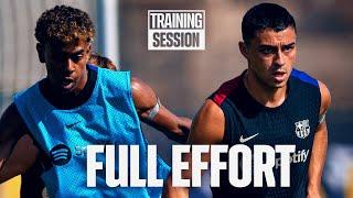 PEDRI DID PART OF THE SESSION WITH THE GROUP  FC Barcelona Training 