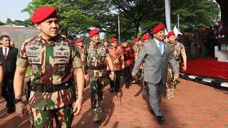 Momen Menhan Prabowo menghadiri perayaan HUT ke-72 Komando Pasukan Khusus Kopassus