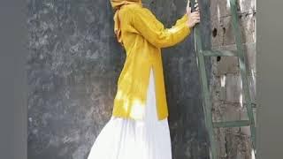 OOTD STYLE HIJAB KUNING DAN ORANYE