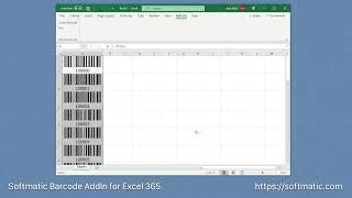 Create Code 128 barcodes in an Excel product table price list with one click - easy barcode fonts