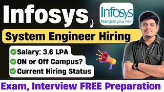 Infosys System Engineer Hiring Announced  Infosys Hiring 2025  Free Preparation  Infosys Hiring