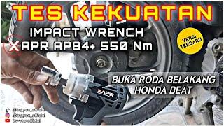 TES IMPACT APR AP84+ 550 Nm  BUKA RODA BELAKANG HONDA BEAT‼️#apr #impactwrench #impact #beatstreet