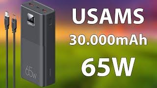 Sạc dự phòng KHỦNG 30.000mAh - 65W - RẺ mà NGON? Bung nội thất sạc  USAMS 30.000mAh 65W US-CD185