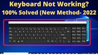 100% Fixed - Keyboard Not Working in Windows 10 3 New Methods - 2023