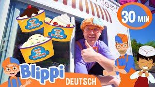 Blippi erkundet einen Eiswagen   Blippi Deutsch -  Abenteuer und Videos für Kinder