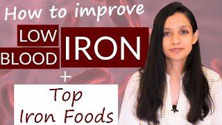 How to increase LOW IRON LEVELS naturally  Top IRON RICH FOODS