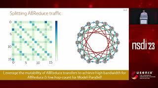 NSDI 23 - TopoOpt Co-optimizing Network Topology and Parallelization Strategy for Distributed...