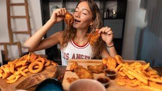 ASMR - Q&A - FRIED CHICKEN MUKBANG