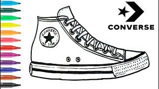 Easy Drawing Converse All Star I Kolay Converse All Star Çizimi I Ayakkabı Nasıl Çizilir?