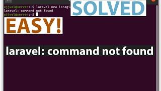 laravel command not found in ubuntu  Linux  mac  SOLVED