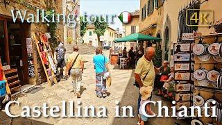 Castellina in Chianti Tuscany Italy【Walking Tour】History in Subtitles - 4K