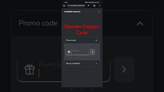 BiNomo Coupon Code Binomo Promo Code Binomo Bonus Code #stock #cryotocurrency #trading #onlinemoney