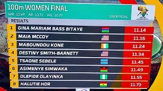 GINA BASS 11.14  DOUALA 24 - 23rd CAA African Athletics Senior Championships  Womens 100m Final