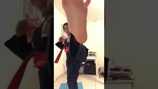 Karate girl feet pov