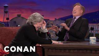 Kathy Bates Teaches Conan How To Act Stoned  CONAN on TBS