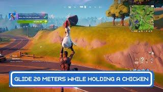 Glide 20 Meters While Holding A Chicken  Chapter 2 Season 7  Fortnite Week 3 Quests