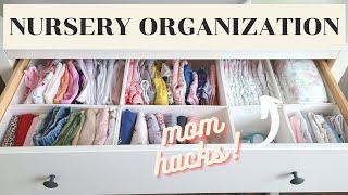 How I Organize Baby Clothes and Changing Table IKEA Hemnes Dresser  Nursery Clean with Me