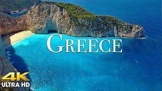 FLYING OVER GREECE 4K UHD - Amazing Beautiful Nature Scenery with Relaxing Music for Stress Relief